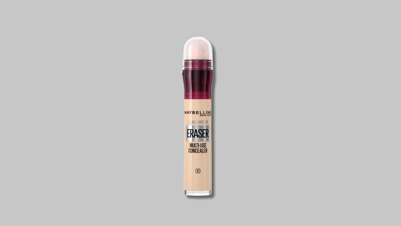 Maybelline New York, Concealer, Medium Coverage & Creaseless Formula, Instant Age Rewind Eraser, 6ml, Ivory