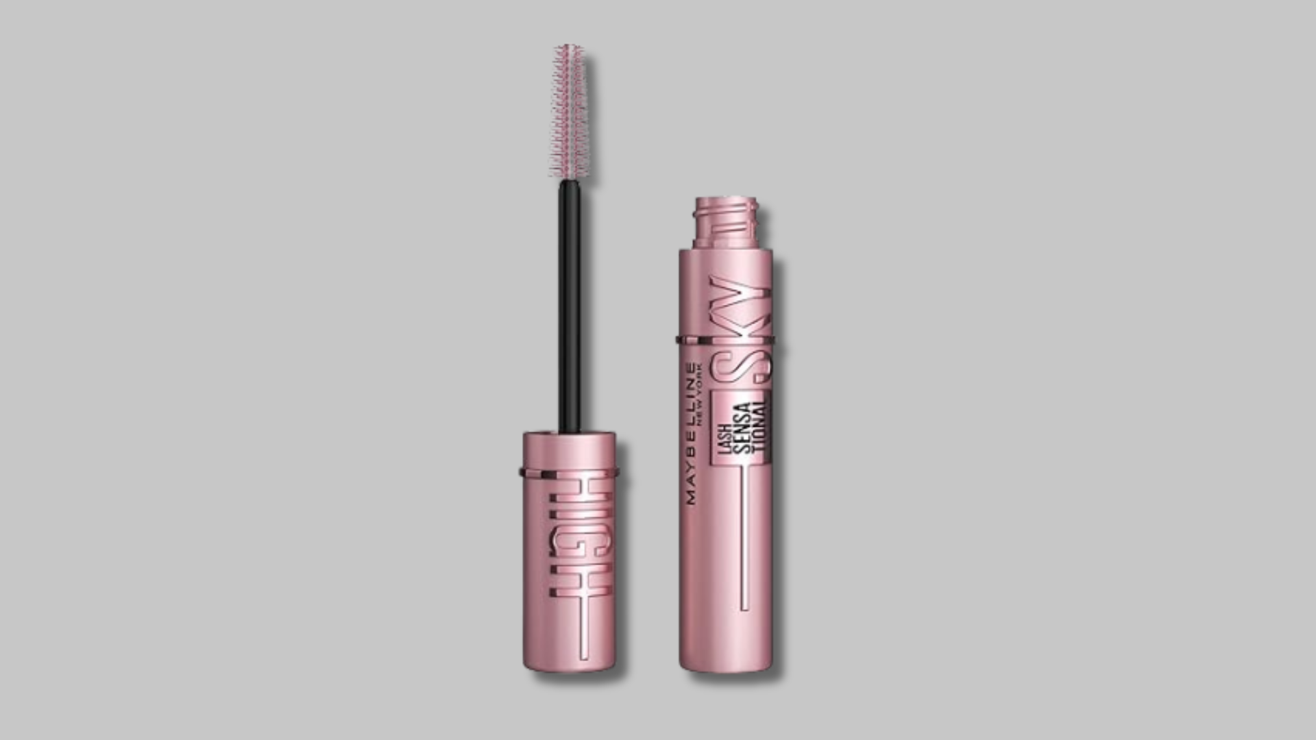 Maybelline New York Mascara, Volumising, Lengthening & Waterproof, Flake-Free Formula, Infused with Bamboo Extract & Fibres, Lash Sensational Sky High, Blackest Black, 7ml