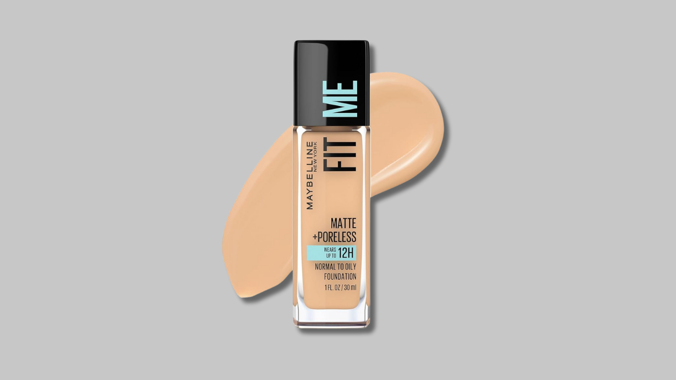 Maybelline New York Liquid Foundation, Full Coverage, Absorbs Oil, Normal to Oily Skin, Fit Matte+Poreless, Natural Beige